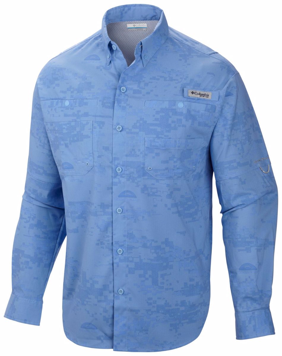 Columbia Pfg Solar Camo Long Sleeve Woven Shirt Closeout