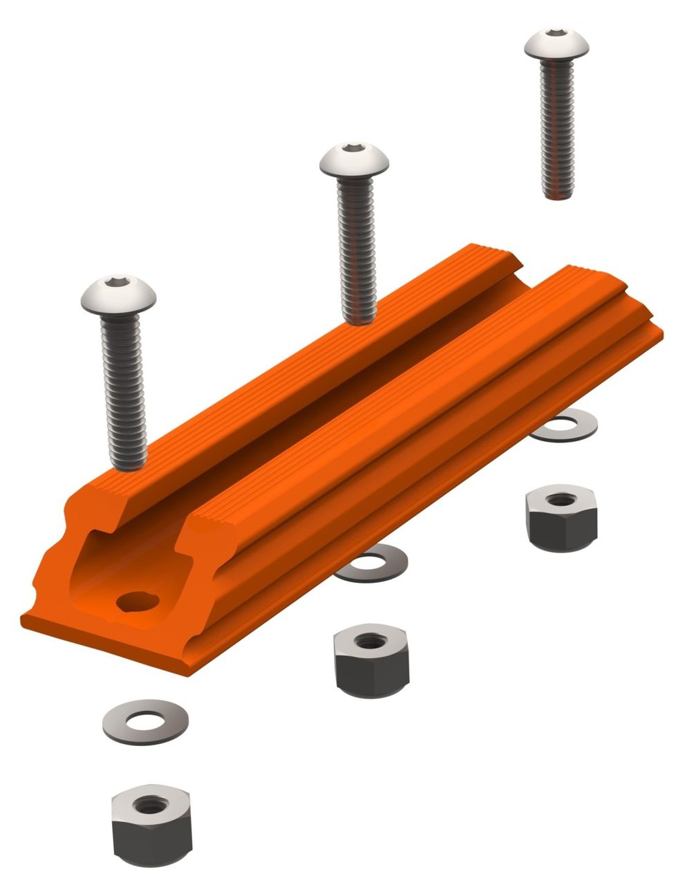 YakAttack Gear Trac GTSL90 4 Inch Plastic Mounting Track Orange 2021 AustinKayak