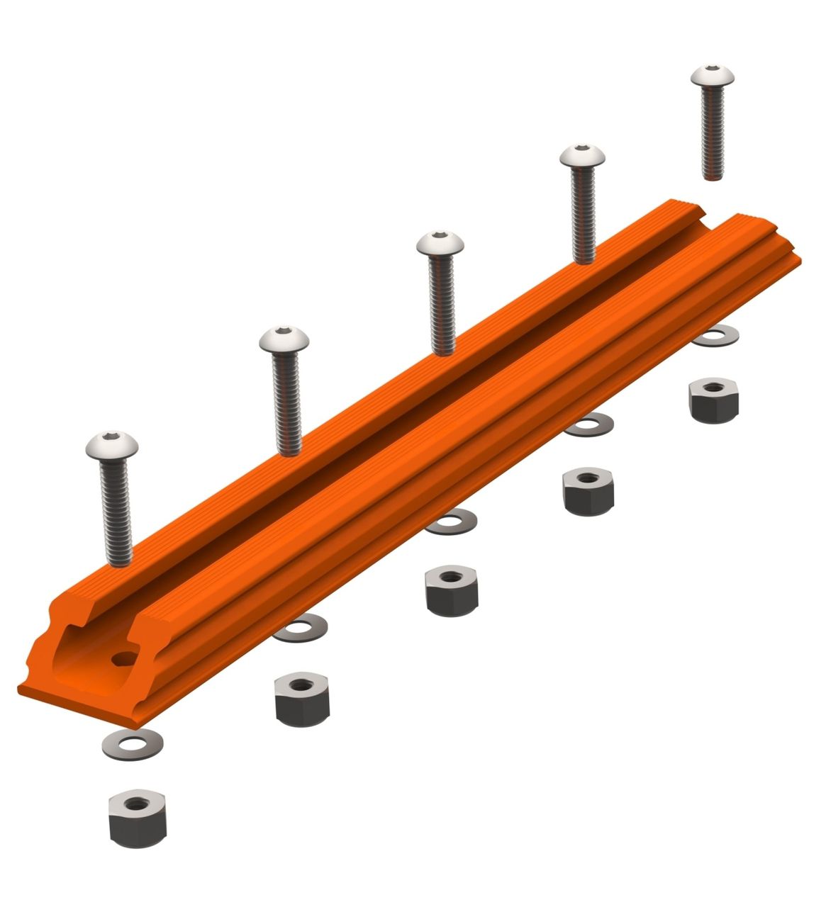YakAttack Gear Trac GTSL90 8 Inch Plastic Mounting Track Orange