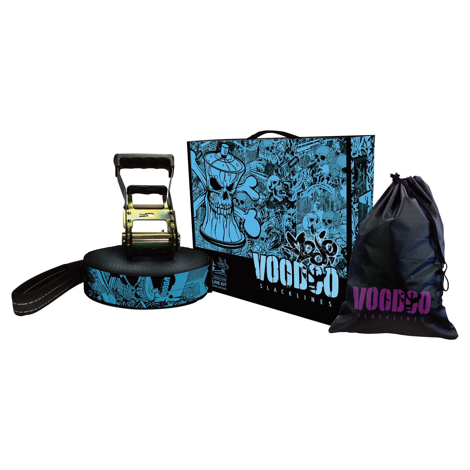 Voodoo Slacklines Voodoo Slackline Mojo Set 60 ft., , 256