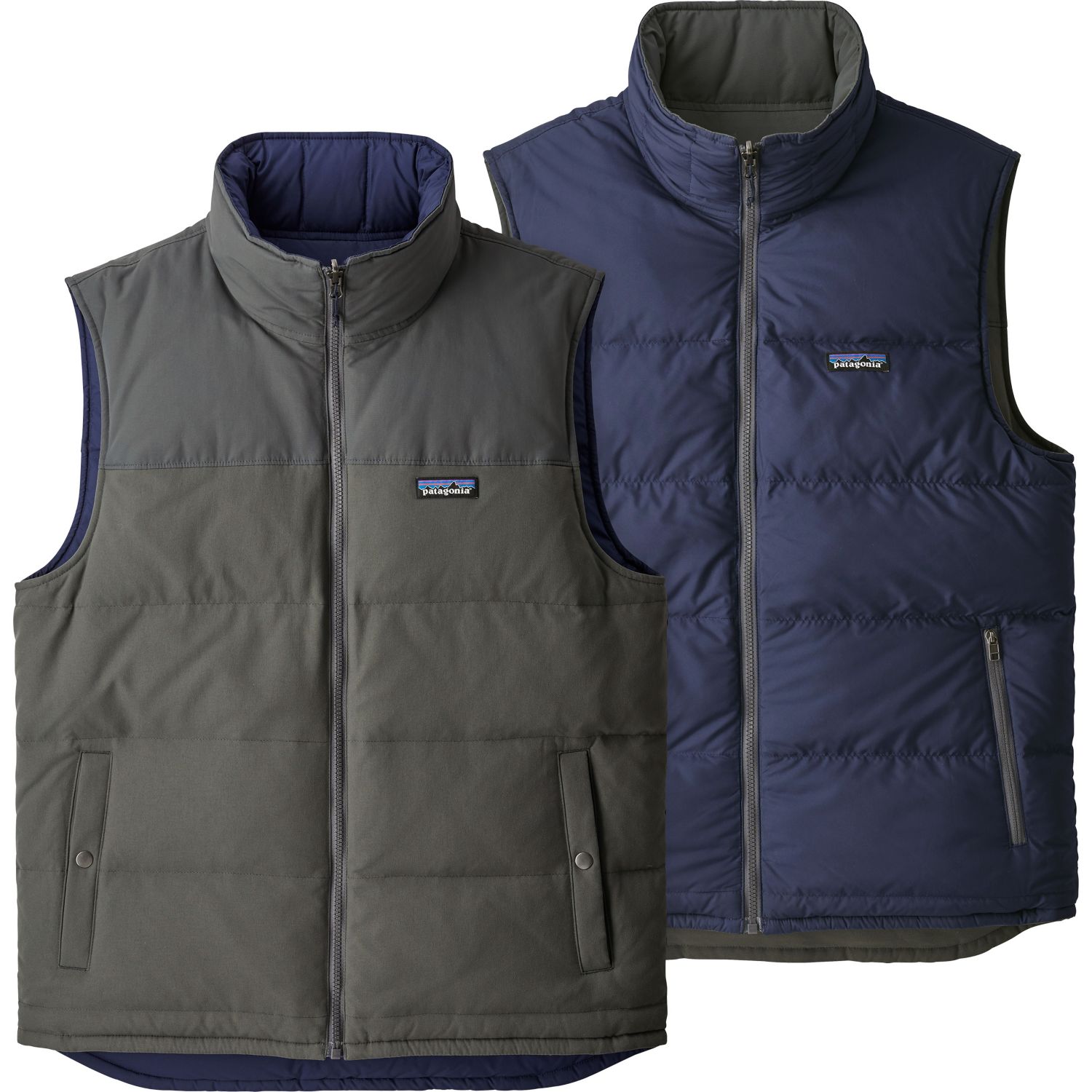 patagonia reversible bivy down vest forge grey