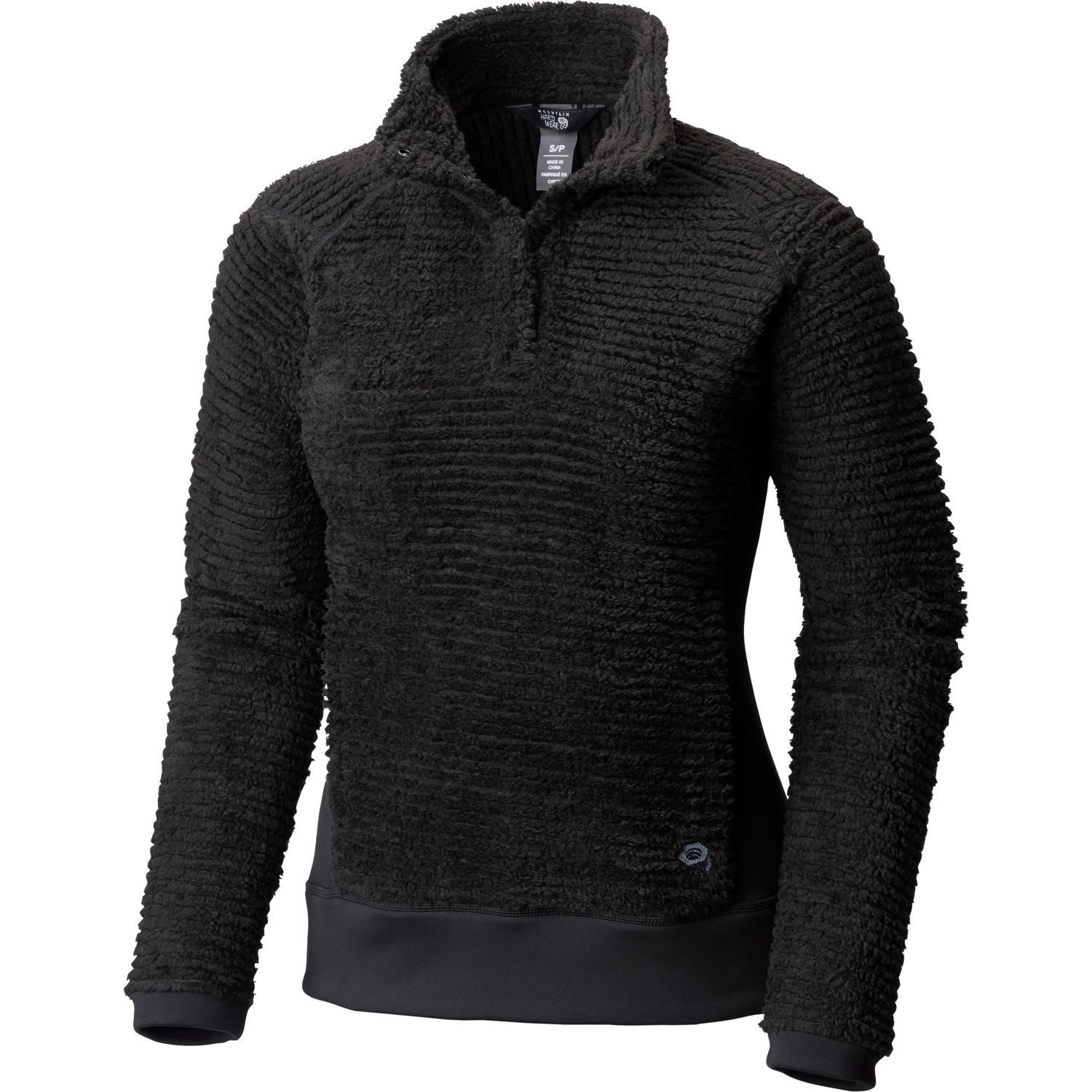 womens black fleece pullover