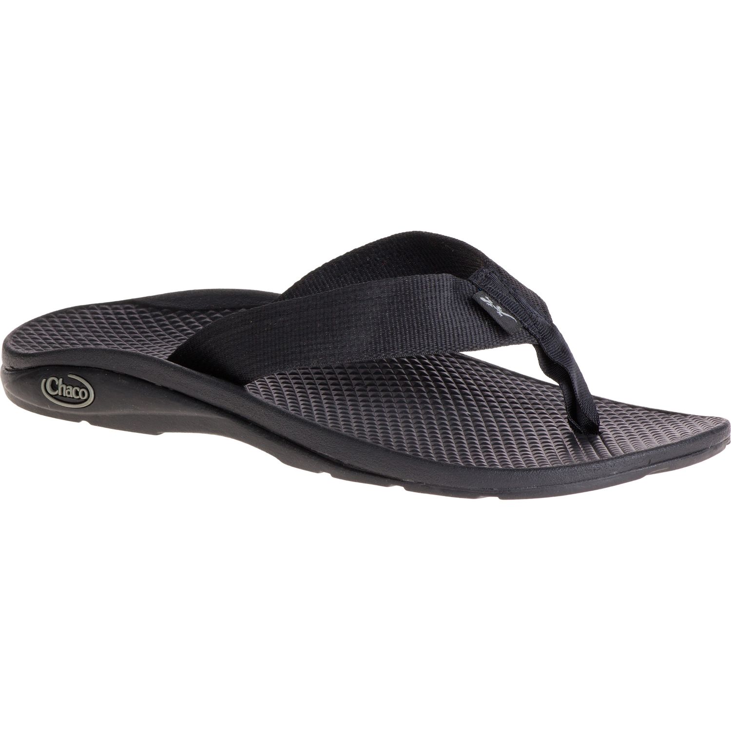 women's black chaco flip flops