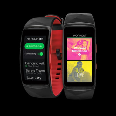 samsung gear fit2 pro small red