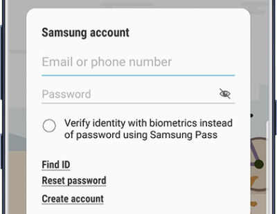 Sign Into Your Samsung Account for Samsung Health