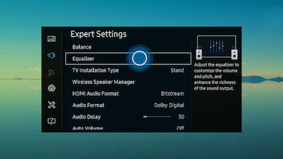 tv settings equalizer samsung smart setting speaker ht un using select