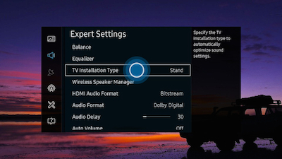 tv samsung settings smart speaker setting select resolution un using
