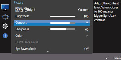 How to Adjust the Contrast on Samsung Curved Monitors