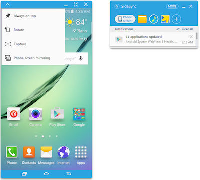 How do I capture screenshots on my device from the virtual ...
