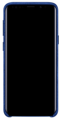 Galaxy S9 Blue Alcantara Cover Front