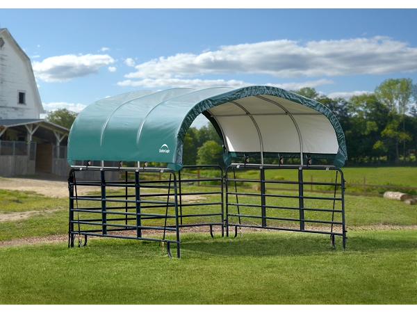 Corral Shelter 12 x 12 ft. - Green - Powder Coated