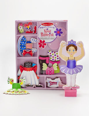 melissa and doug ballerina magnetic dress up