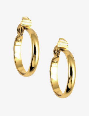 Anne Klein Gold-Tone 1.2" Medium Width Hoop E-z Comfort Earrings