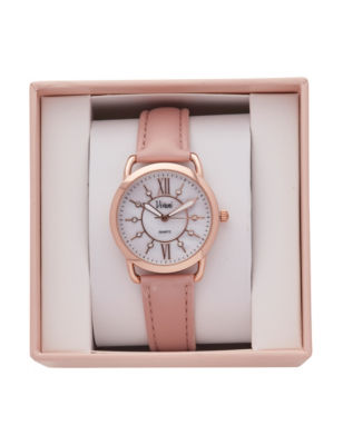 UPC 030506421603 product image for Accutime Women's Faux Leather Watch - Rose Gold - Accutime | upcitemdb.com