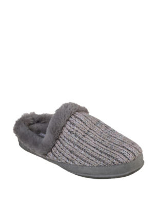 UPC 192283677663 product image for Skechers Sweater Clog Slippers - Grey - 9 - Skechers | upcitemdb.com