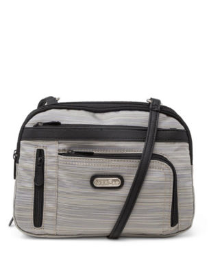 UPC 054069266075 product image for Koltov Summerville Crossbody Bag - Grey Stripe - Koltov | upcitemdb.com