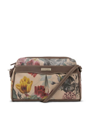 UPC 054069268758 product image for Koltov Windsor Floral Print Crossbody Bag - Beige Floral - Koltov | upcitemdb.com