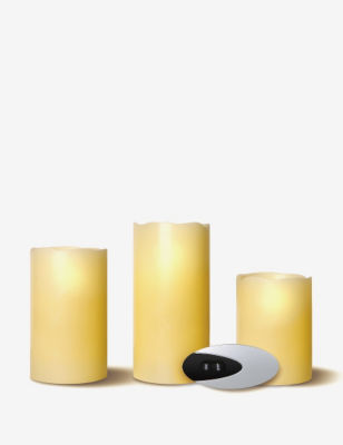 UPC 694202231982 product image for Apothecary 3-pc. Flameless Candle Set with Remote Control - Beige - Apothecary | upcitemdb.com