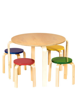 Круглый деревянный стол для детей