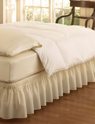 Ellery EasyFit™ Wrap Around Solid Color Ivory Ruffled Bed ...