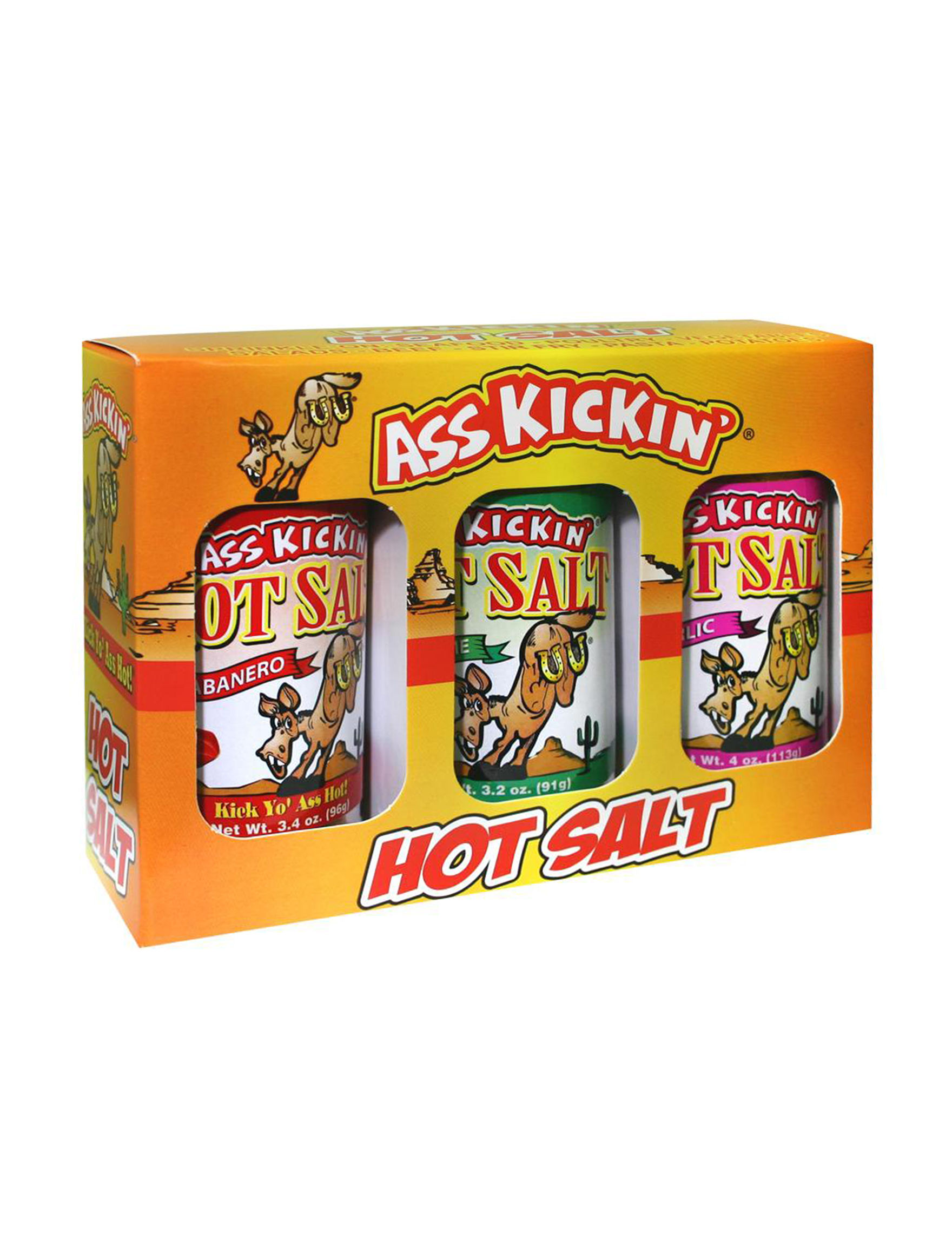 UPC 089382118350 product image for Ass Kickin' 3-pc. Hot Seasoning Salt Set - Yellow Multi - Ass Kickin | upcitemdb.com