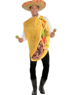 UPC 809801801645 product image for Taco Tunic Adult Costume - Yellow - ONE - Amscan | upcitemdb.com