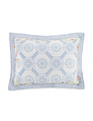 UPC 041808852170 product image for Mary Jane's Home Floral Patch Sham - Blue Floral - Standard Sham - Mary Jane's  | upcitemdb.com