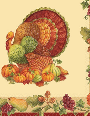 UPC 013051585792 product image for Amscan 125-pk. Joyful Thanksgiving Lunch Napkins - Brown / Multi - Amscan | upcitemdb.com