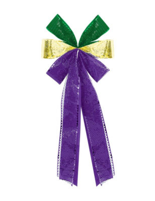 UPC 013051784874 product image for Amscan 2-pk. Mardi Gras Deluxe Bow Decor - Green / Purple - Amscan | upcitemdb.com