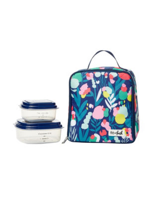 UPC 700522220930 product image for Fit & Fresh 4-pc. Saybrooke Floral Insulated Lunch Bag & Container Set - Blue Fl | upcitemdb.com