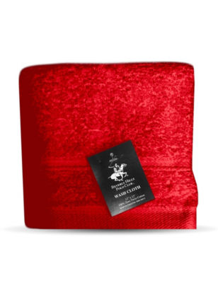 Beverly Hills Polo Club Red Washcloths Towels