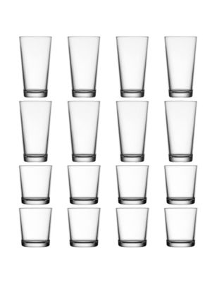 UPC 786460001381 product image for Home Essentials 16-pc. Alanya Glass Drinkware Set - Clear - Home Essentials | upcitemdb.com