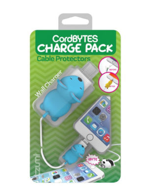 Tzumi - Bytes Cable Protector Set - Blue Mouse