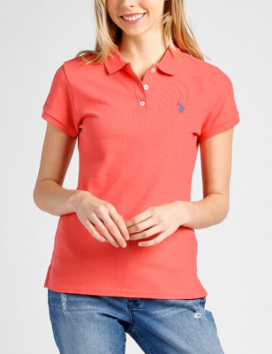 UPC 786665110581 product image for U.S. Polo Assn. Little Pony Polo Top - Coral - S - U.S. Polo Assn. | upcitemdb.com
