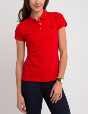 UPC 786665127909 product image for U.S. Polo Assn. Juniors' Little Pony Polo Shirt - Red - S - U.S. Polo Assn. | upcitemdb.com