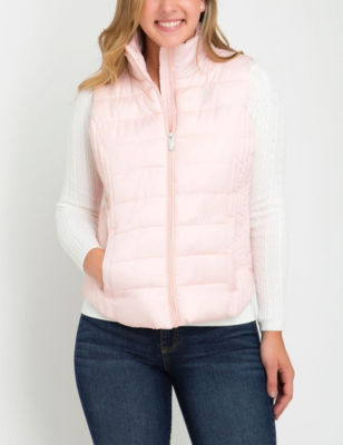 UPC 883379311584 product image for U.S. Polo Assn. Quilted Puffer Vest - Pink - L - U.S. Polo Assn. | upcitemdb.com