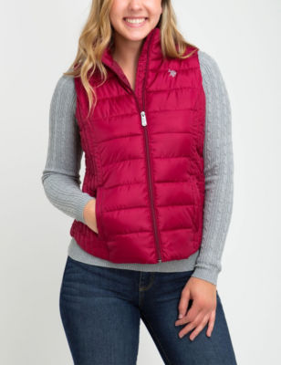 UPC 883379311645 product image for U.S. Polo Assn. Quilted Puffer Vest - Fuschia - XL - U.S. Polo Assn. | upcitemdb.com