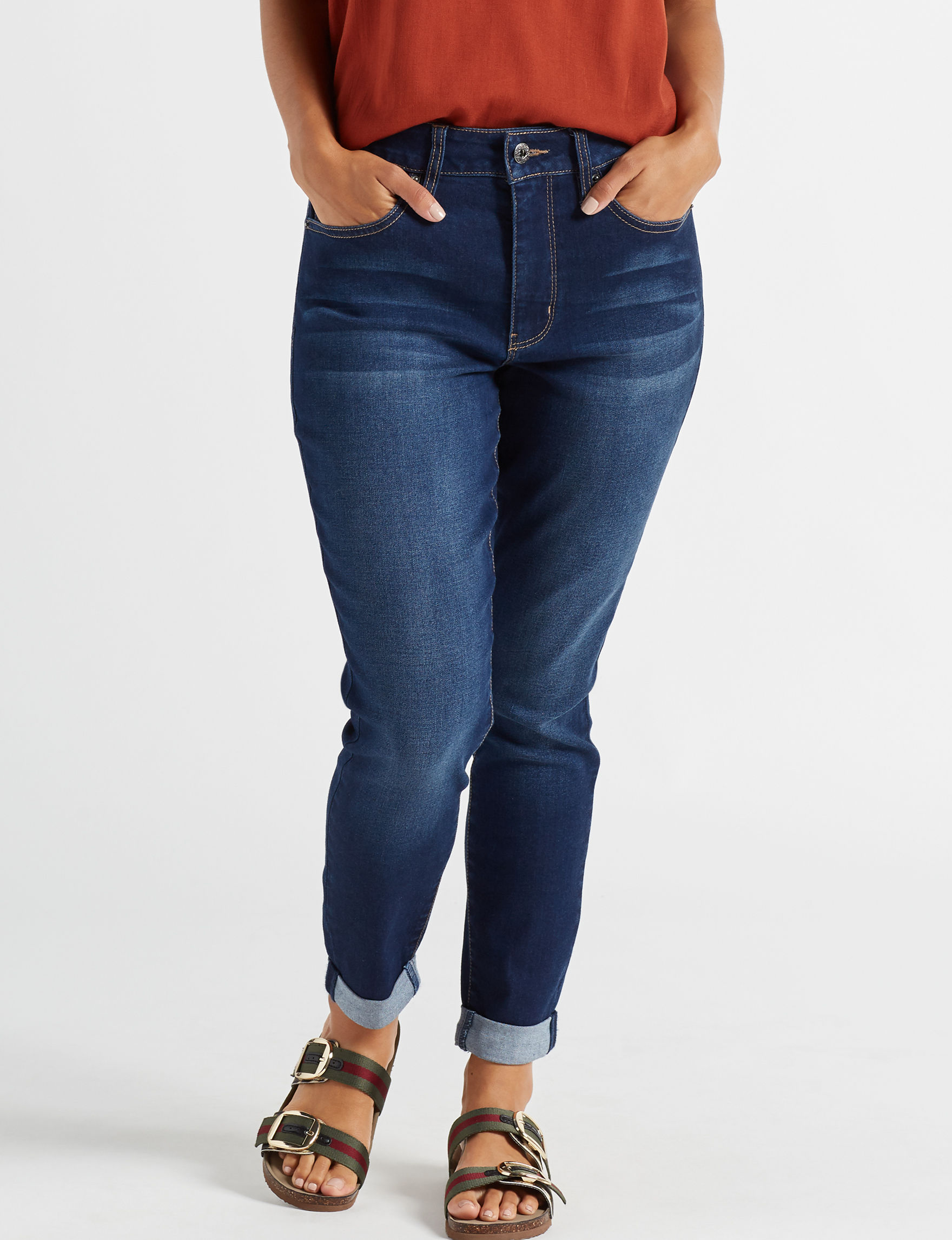 Signature Studio Women's Cuffed High Rise Jeans | Stage Stores