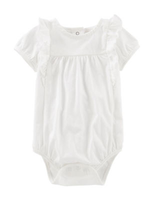 UPC 190796444123 product image for OshKosh B'gosh Ruffle Bodysuit - Baby 3-24 Mos. - White - 12-18months - Oshkosh  | upcitemdb.com