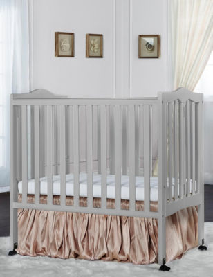 Dream On Me 2-in-1 Lightweight Folding Portable Crib - Light Grey - Dream On Me