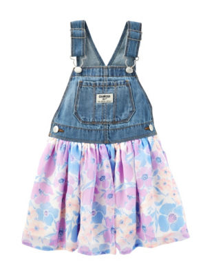 UPC 190796563114 product image for OshKosh B'gosh Floral Jumper - Baby 3-24 Mos. - Denim - 18-24months - Oshkosh  | upcitemdb.com