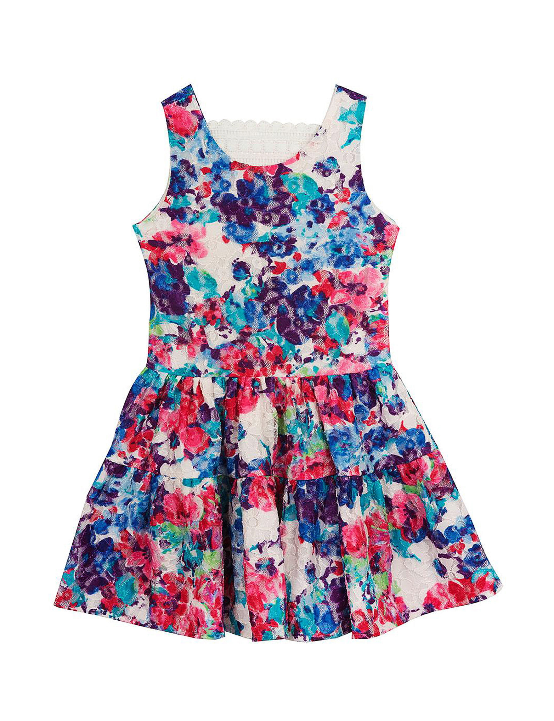 Rare Editions Floral Lace Dress - Girls 4-6x | Stage Stores