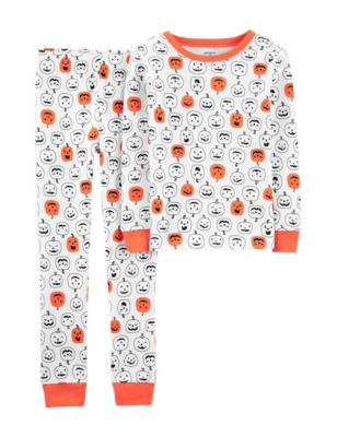 Carter's White / Orange Pajama Sets