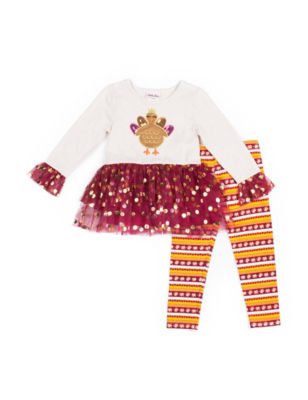 Little Lass Ivory / Burgundy