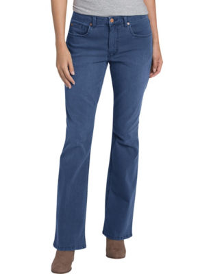 Dickies Women's Perfect Shape Bootcut Twill Pant - Midrise, Stretch Cotton, Slimming Fit
