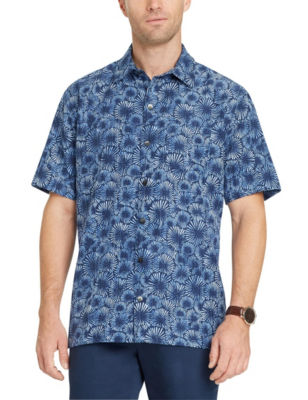 UPC 767672364518 product image for Van Heusen Abstract Circle Print Woven Shirt - Blue - L - Van Heusen | upcitemdb.com