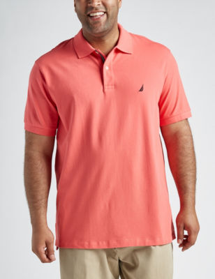 UPC 888079422158 product image for Nautica Big & Tall Stretch Polo Shirt - Coral - XLT - Nautica | upcitemdb.com