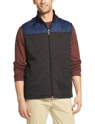 UPC 676108834221 product image for Izod Full Zip Sweater Vest - Dark Grey - L - Izod | upcitemdb.com