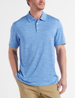 UPC 053355457975 product image for Haggar Men's Marled Performance Polo - Blue - M - Haggar | upcitemdb.com