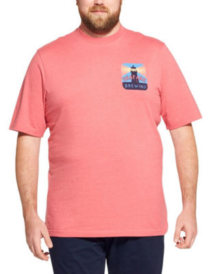 UPC 821126114361 product image for Izod Big & Tall Lighthouse T-shirt - Pink / Multi - XLT - Izod | upcitemdb.com